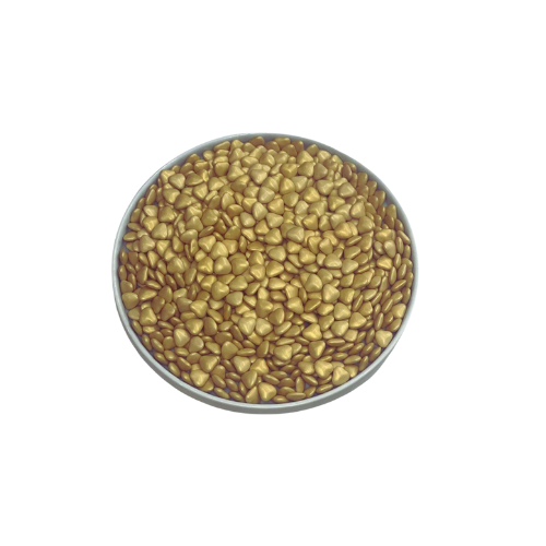 Gold Heart Shaped Sugar Coated Chocolates